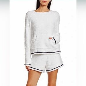 Barefoot Dreams CozyChic Lite White Sherpa Pullover Lounge Sweater Women’s Sz XS